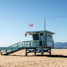 Tour de sauveteur sur la plage de Santa Monica 