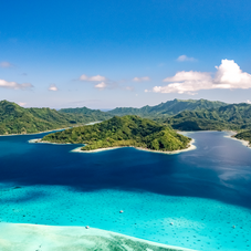 Aerial view of Raiatea Island - Stephane Mailion
