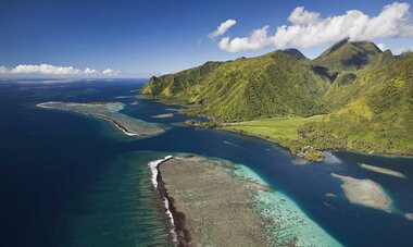 Fenua 'Aihere Vue aérienne sur le Fenua 'Aihere
