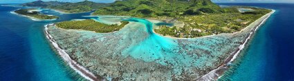 Huahine Île de Huahine vue du ciel